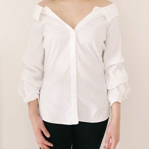 Zara ruched blouse
